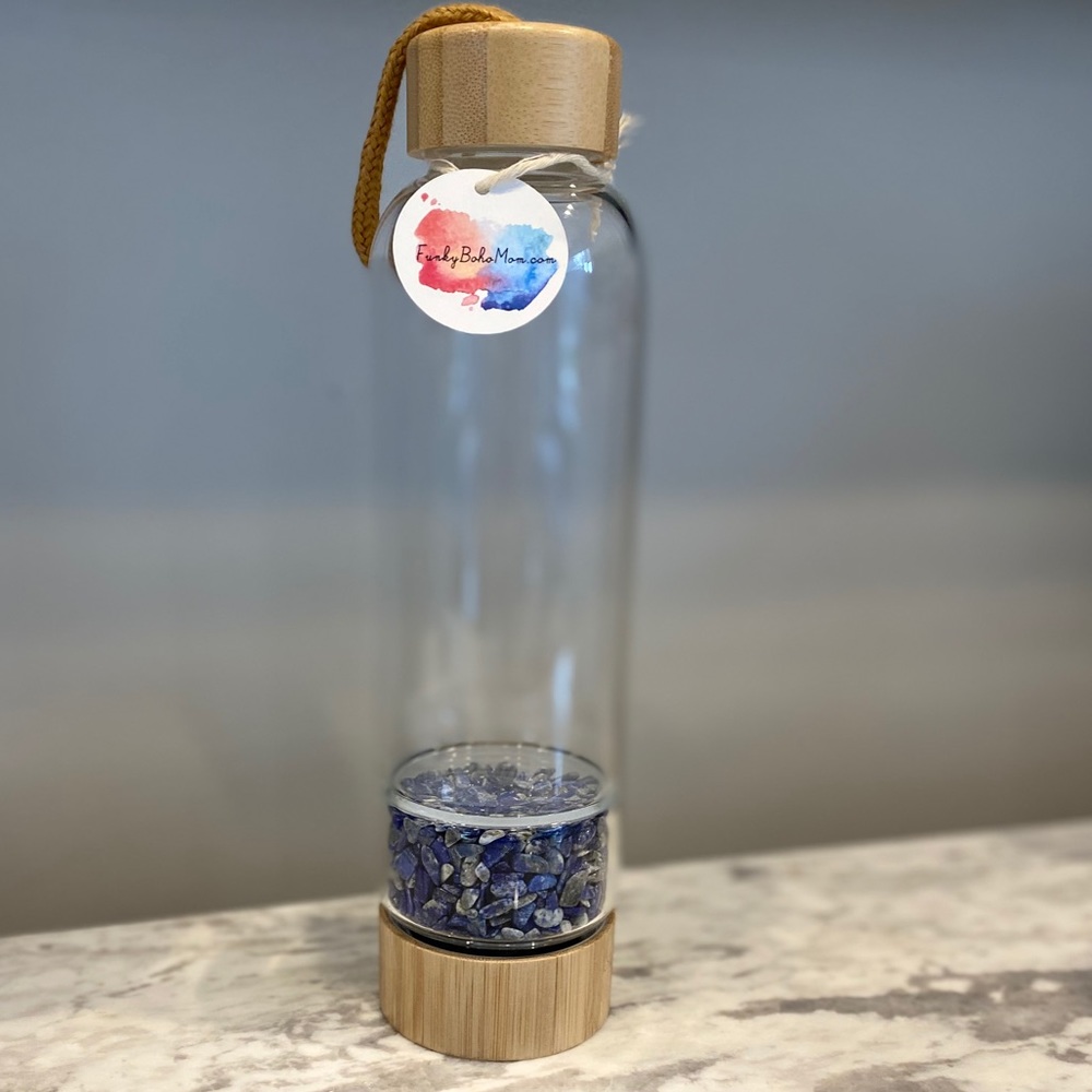 Healing Gemstone Water Bottle- Lapis Lazuli